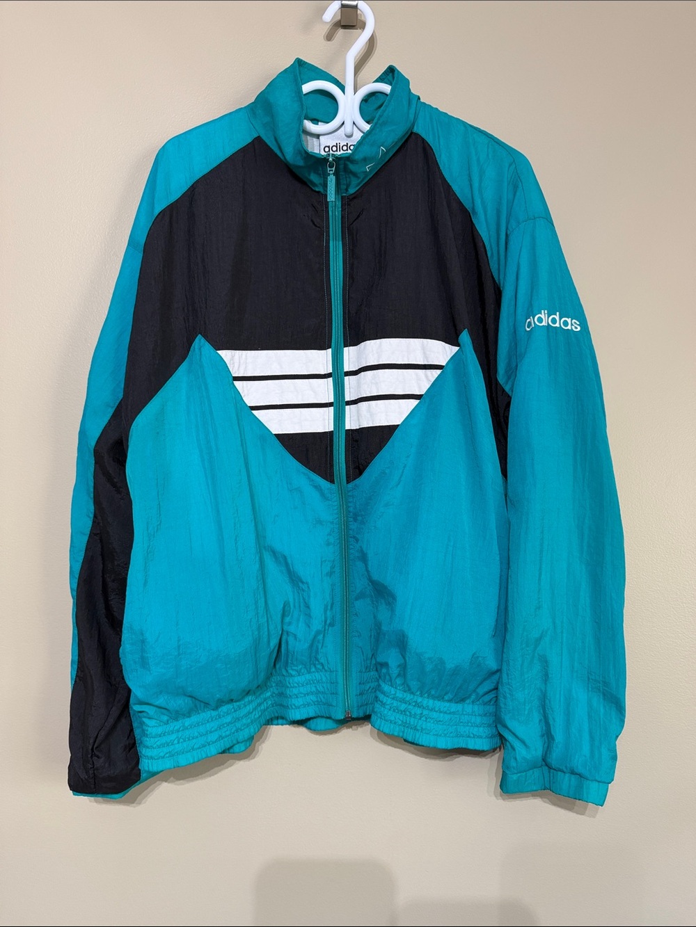 Vintage 90’s Adidas Oversized Color Block Windbreaker Jacket